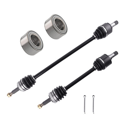 Front Driver+Passenger CV Axle Drive Shaft&Bearing Kit For Hyundai Sonata 11-14