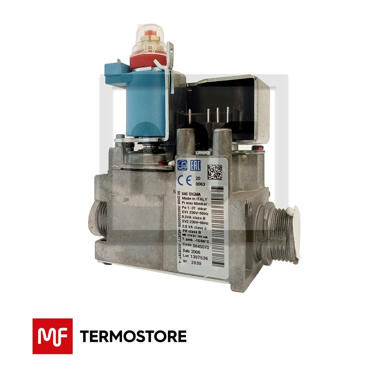 VALVOLA GAS SIT 845 SIGMA RICAMBIO CALDAIA 0845070 RIELLO CODICE 4366855