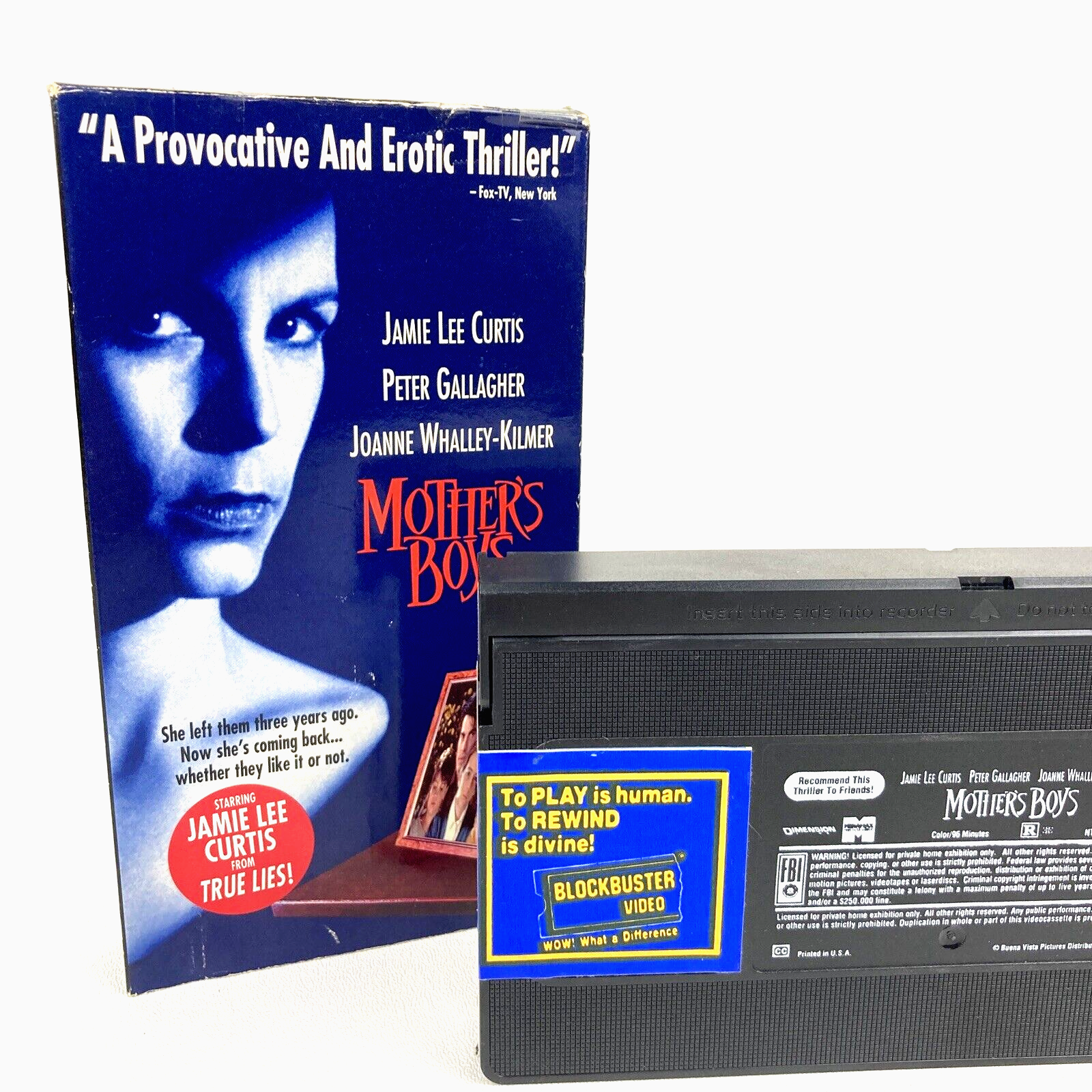 Mother's Boys VHS 1994 Blockbuster Pre-Viewed - Jamie Lee
