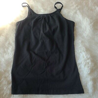 Hanes Tank Top Size Small Spaghetti Strap Girls age 4-6 years old Black