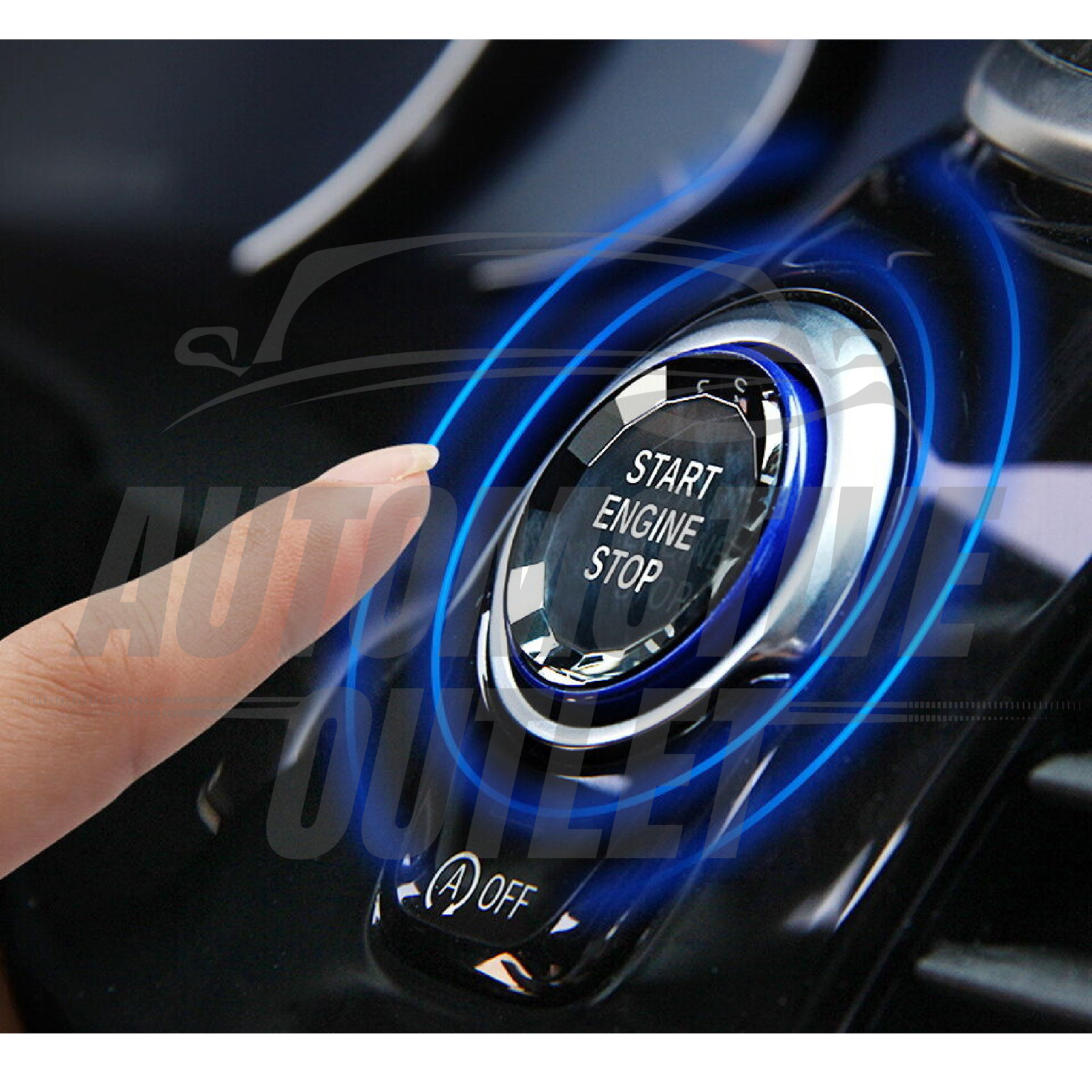 CRYSTAL START STOP BUTTON COVER BLUE WITHOUT OFF FOR BMW 1 3 4 5 6 7 X F SERIES 15