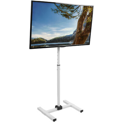 VIVO White TV Display 13" to 50" Floor Stand, Adjustable Mount for Flat Screen