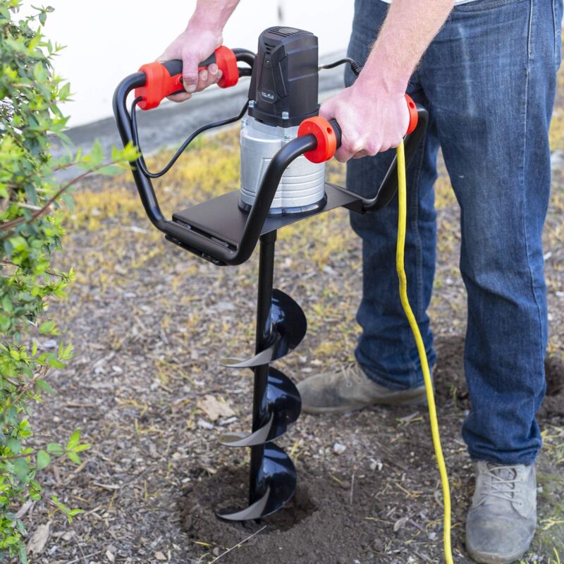 XtremepowerUS 1500W Electric Post Hole Digger Auger Digging With 6" Auger Bit