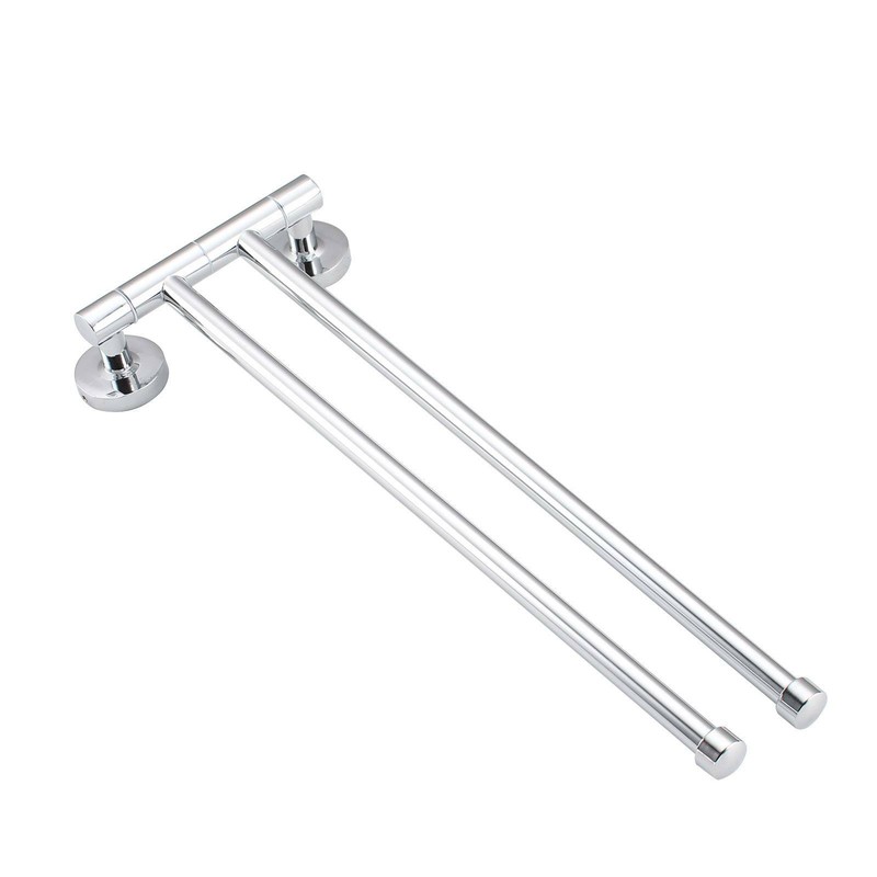 Doppel Wandhandtuchhalter, 2 Arme schwenkbar Handtuchhaken Badhalter
