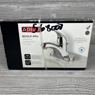 Delta B510LF-PPU Single Handle Bathroom FAUCET BRITE CHROME NIB 4  Centerset