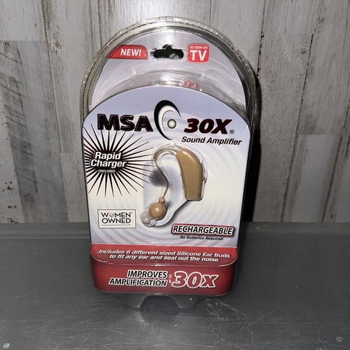 MSA 30X Hearing Sound Amplifier W/ Rapid Charger - New In Package