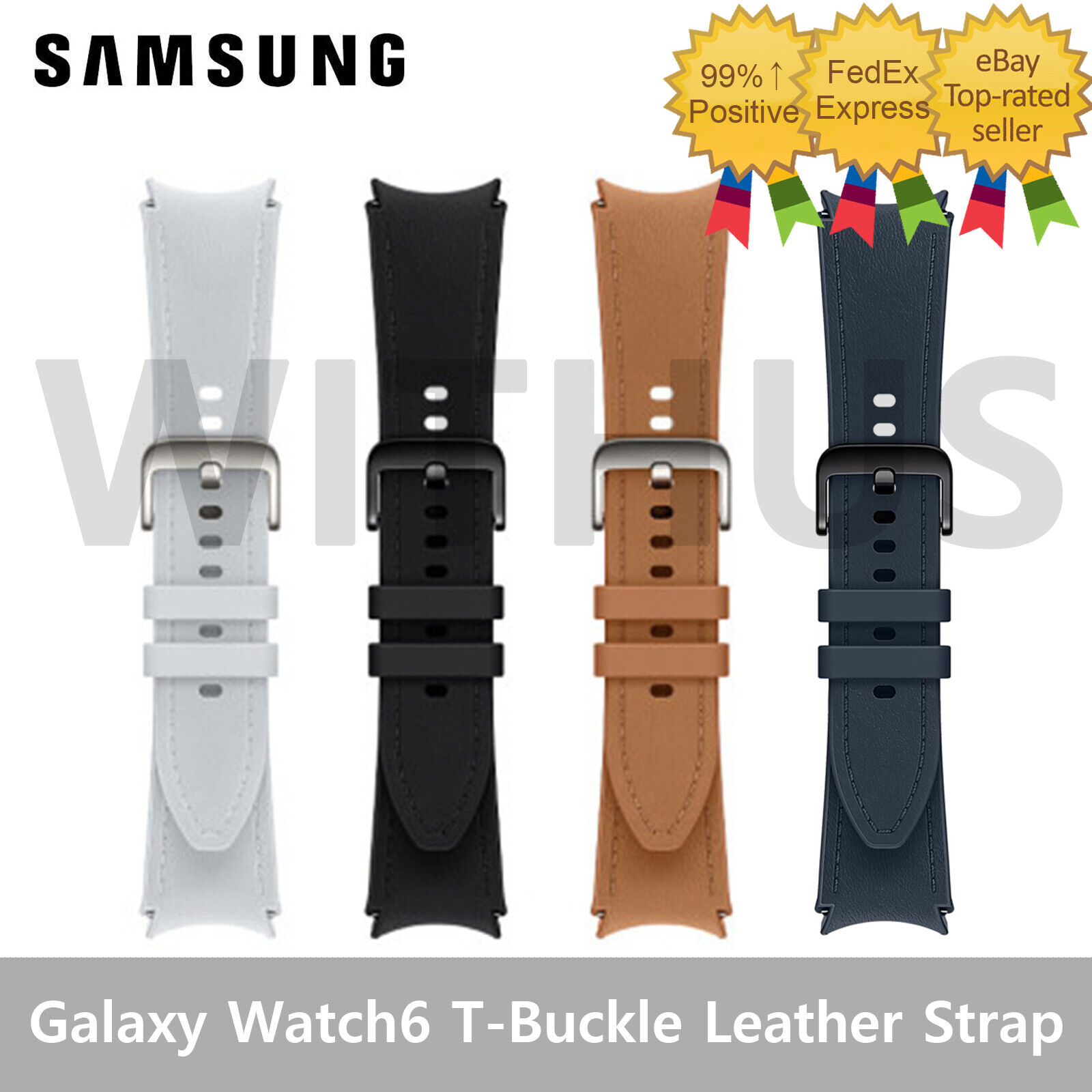 SAMSUNG Galaxy Watch6 Series ET-SHR95 T-Buckle Hybrid Eco-Leather Strap Band S/M SAMSUNG Galaxy Watch6 Series ET-SHR95 T-Buckle Hybrid Eco-Leather Strap Band S/M