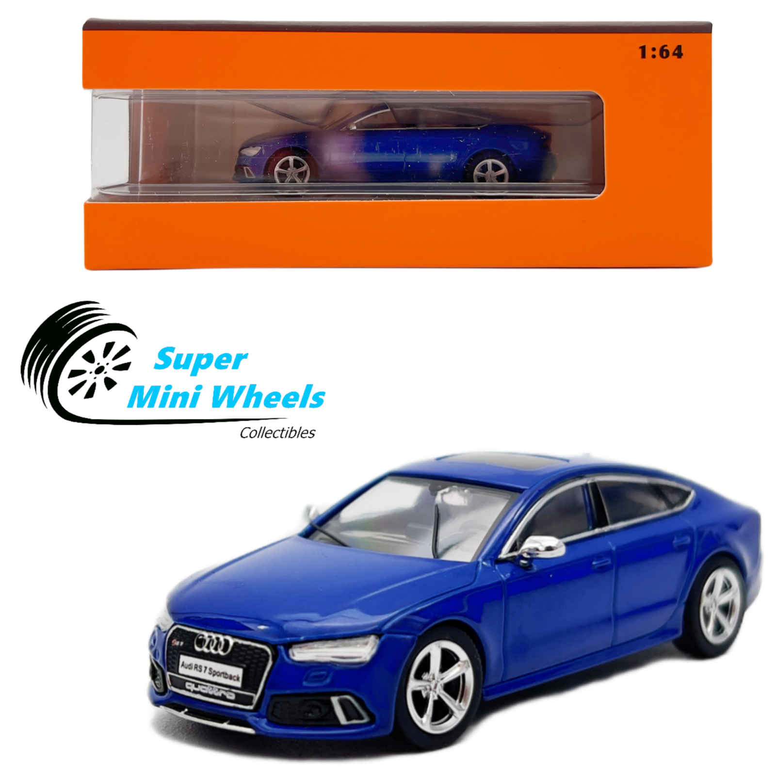 GCD 1:64 Audi RS7 Sportback Blue - Diecas Model | eBay