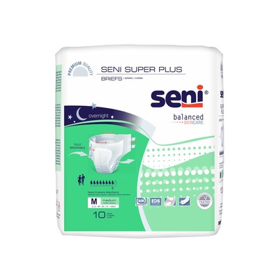 Seni Incontinence Brief Breathable / Overnight S-ME10-BP1 Heavy to Severe 10 Ct