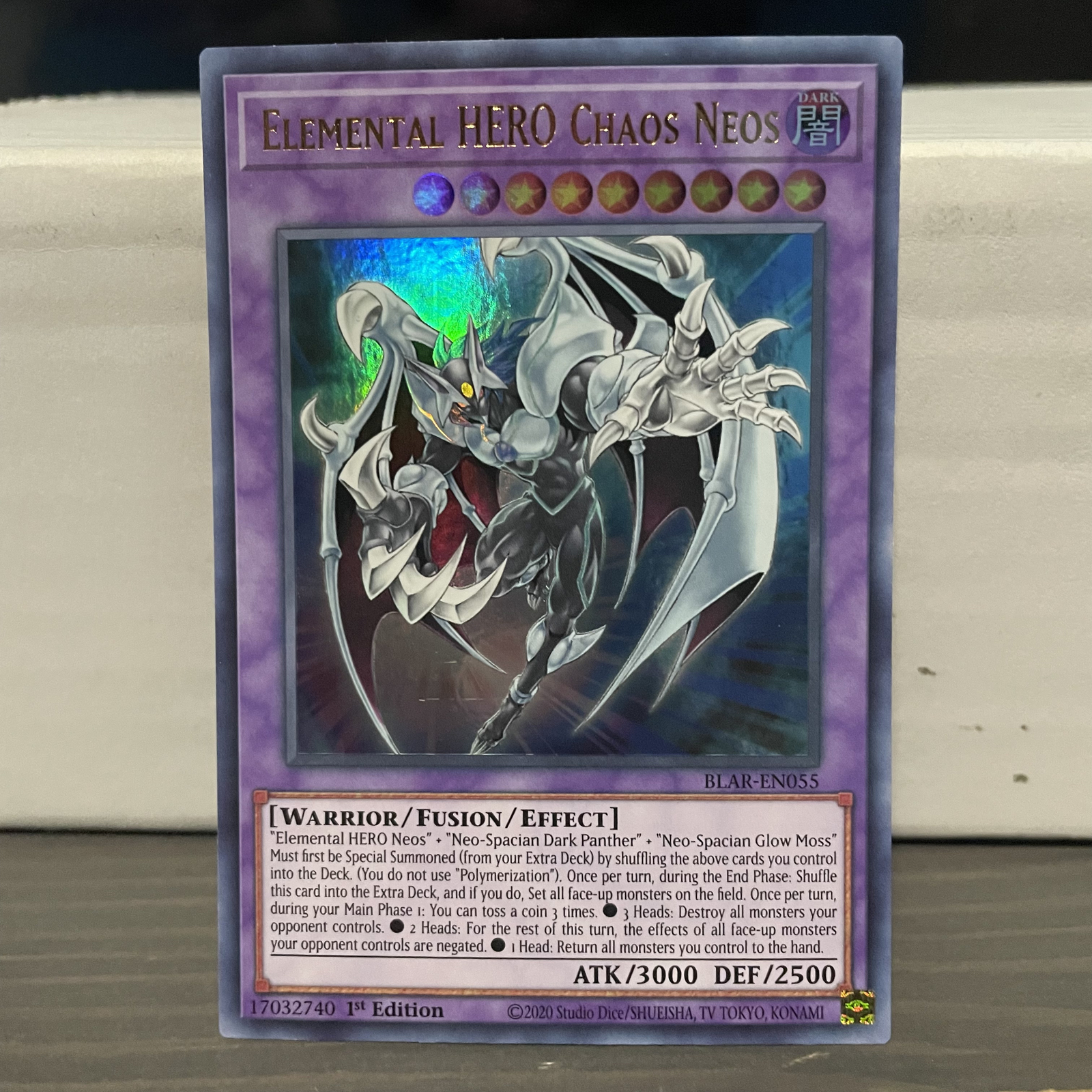 1ST EDITION ELEMENTAL HERO CHAOS NEOS 2020 BLAR-EN055 YUGIOH