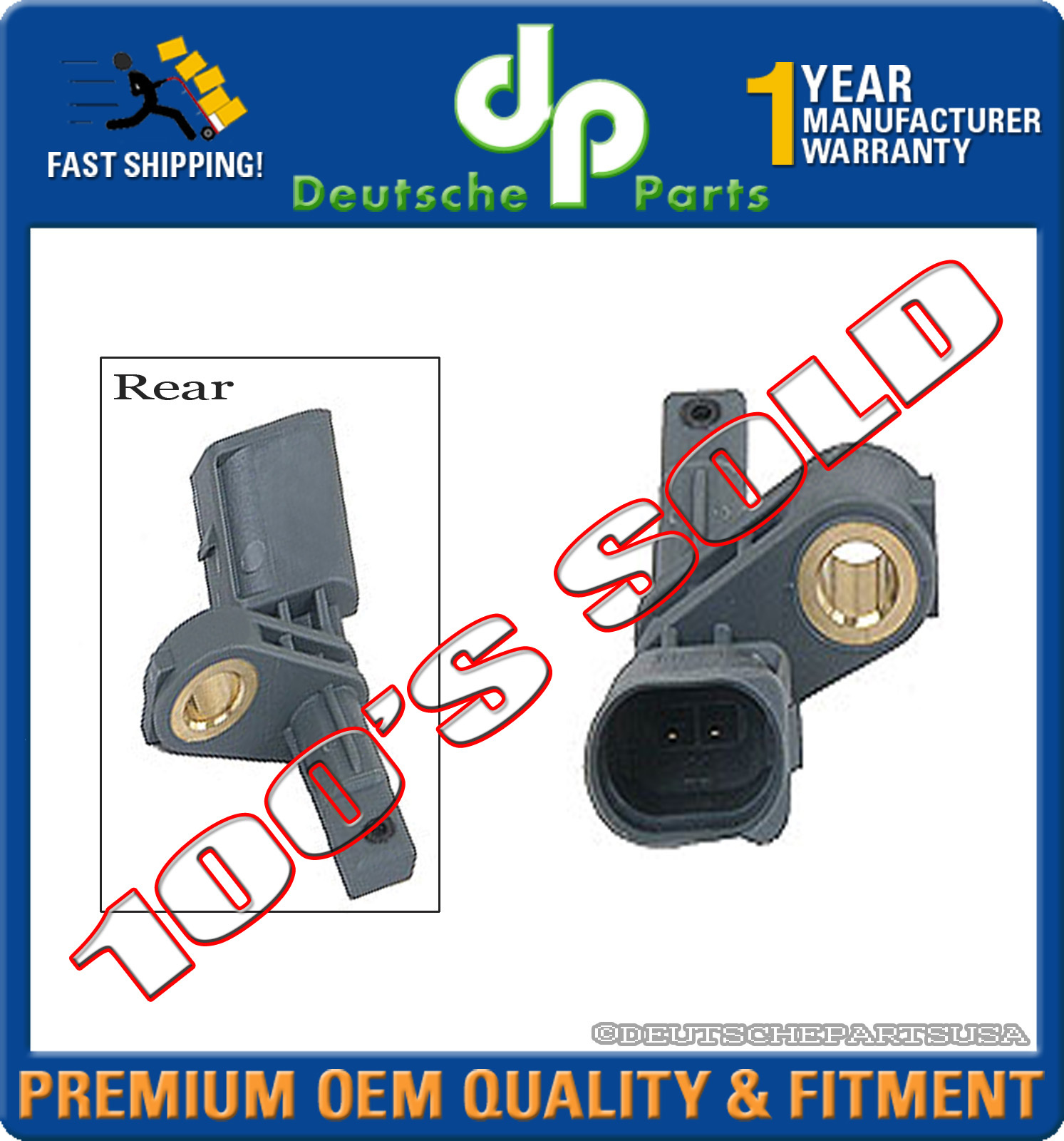 AUDI Q7 & VW TOUAREG ABS WHEEL SPEED SENSOR LEFT SIDE 7L0927807B FRONT or REAR