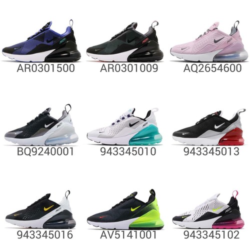 Nike Air Max 270 GS Womens Youth Junior Kids Running Shoes Sneakers Pick 1 Nike Air Max 270 blackanthracitewhite (Junior) (943345 001)