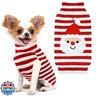 HRTTSY Dog Christmas Sweater Cute Santa Cat Puppy Sweaters Soft Warm Fall Winter Dogs Clothes Striped Ugly Xmas Pet Sweatshirt Knitted Doggie Vest Outfits for Small Medium Large Dogs(Santa,XXS)