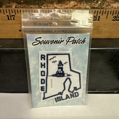 State of Rhode Island Lighthouse Souvenir Patch Iron On Or Sew