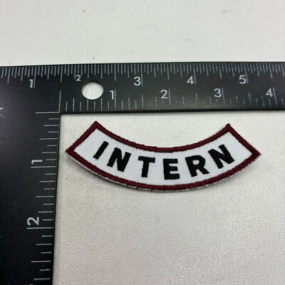 INTERN Rocker Tab Patch (Trainee Apprentice Student Newbie Rookie) 00.O