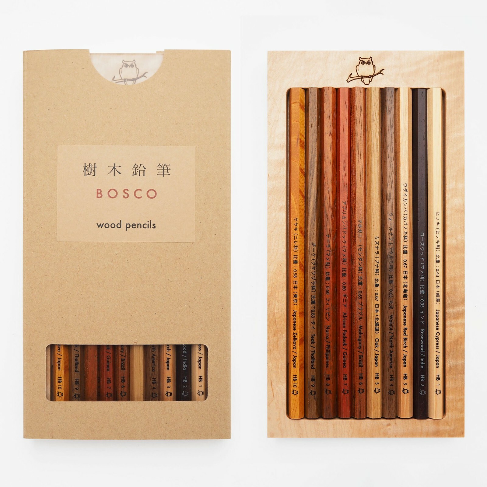 【新品未開封】樹木鉛筆　BOSCO　Wood Pencils BOSCO Wood Pencil Gallery Shigeki Miyamoto High-Quality