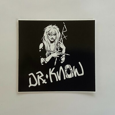 Dr Know Sticker Vinyl Decal 4'' X 4'' Window Bumper The Clash Adicts (350)