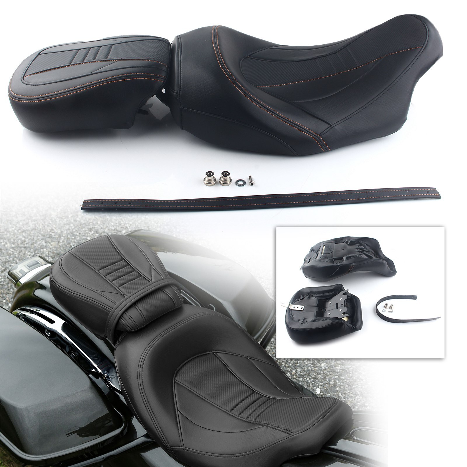 Rider and Passenger Seat For Harley Touring Street Electra