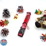 Elegant little tail Christmas Dog Collar, Pet Dog Collar Cotton Soft Red Plaid Winter Pet Collars Holiday with Quick Release Buckle Puppy Collar for Small Puppy