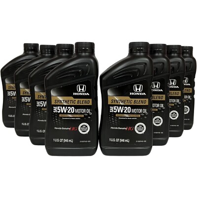 8 New Quarts Genuine HONDA - 5W-20 Synthetic Blend (Motor Oil) 08798-9132