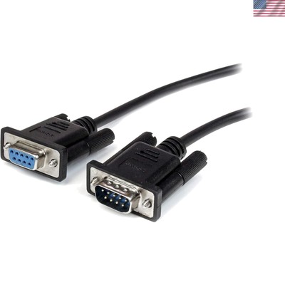 Reliable 2m Male-Female DB9 Serial Cable - Perfect for Serial Data Transfer