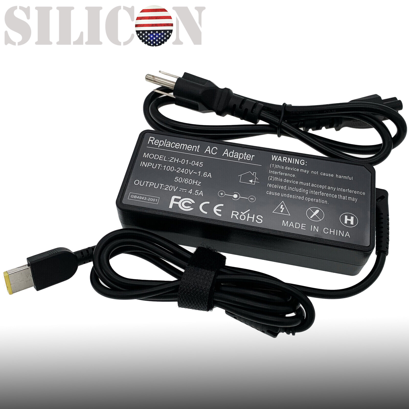 Charger For Lenovo Thinkpad E570 Type 20h5 20v 4.5a Power Supply