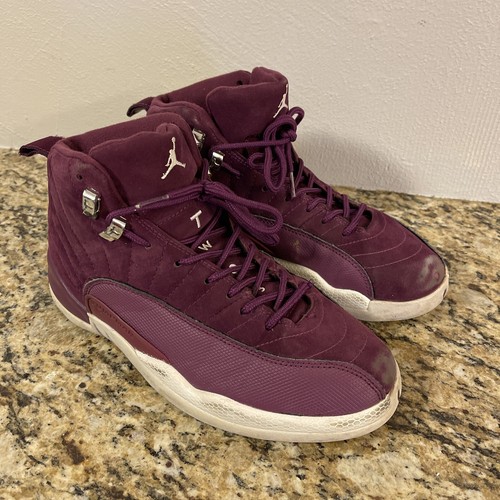 burgundy and gold jordans 12
