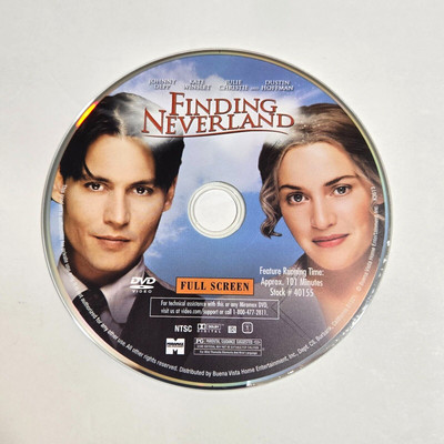 Finding Neverland DVD Disc Only Johnny Depp Kate Winslet