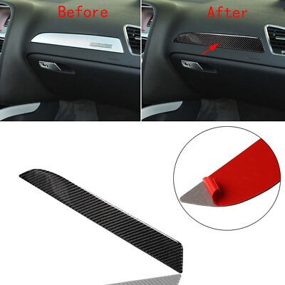 Carbon Fiber Interior Copilot Dashboard Panel Cover For Au*di 09-16 A4 A5 BL