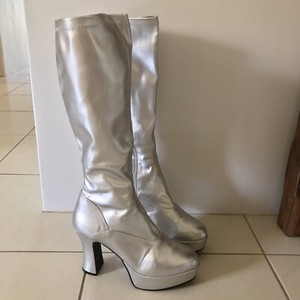 silver platform boots fancy dress