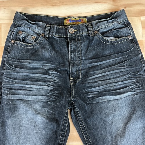 Vtg Fusai Jeans Men 36x30 Blue Loose Baggy Grunge Skater