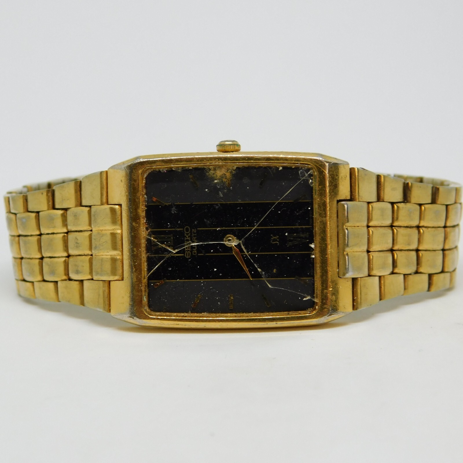 SEIKO V700-5001 Gold Tone Quartz Analog Men's Watch Sz. 7
