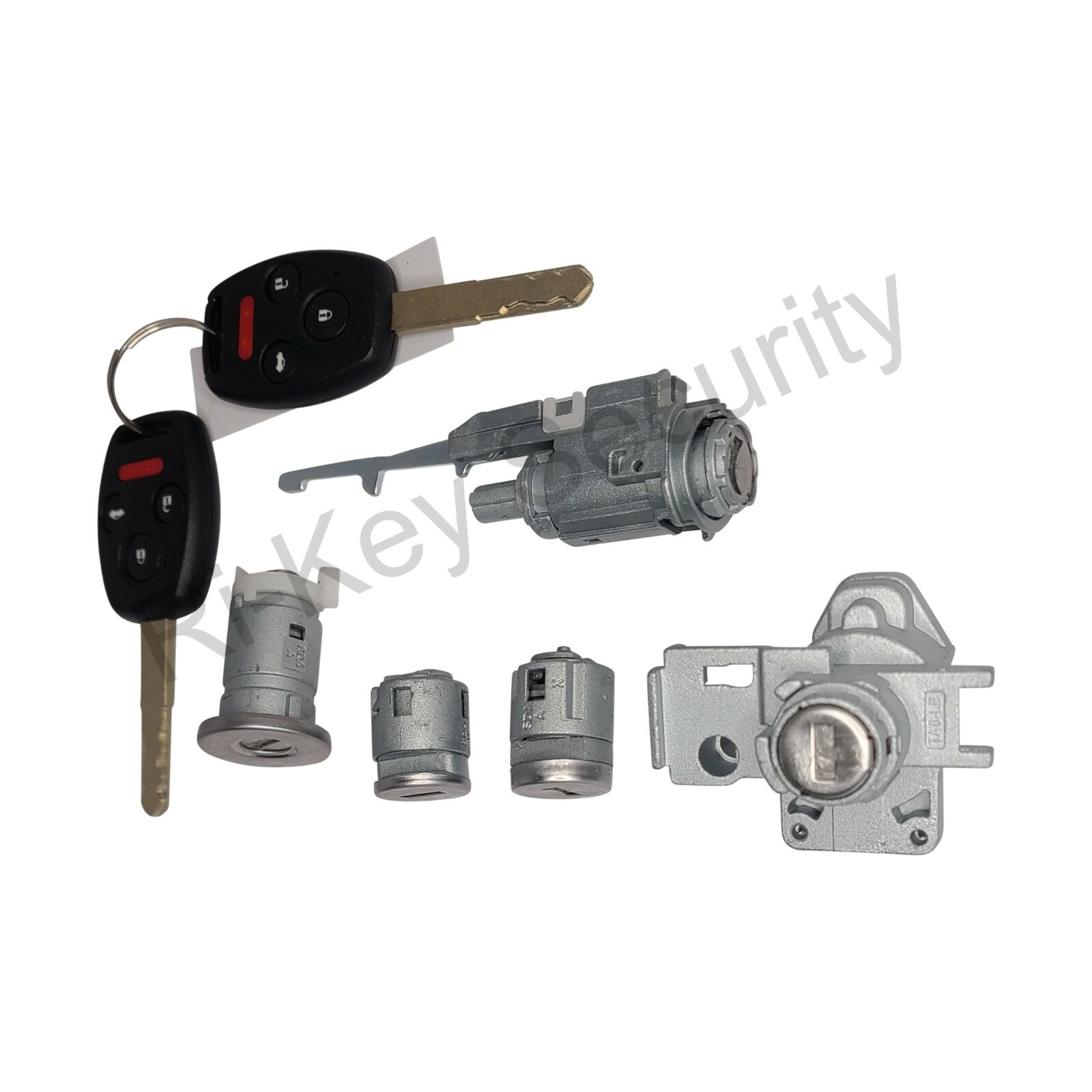 New Complete Lock Cylinder Set For Honda Accord 08-12 Ignition Door Trunk locks