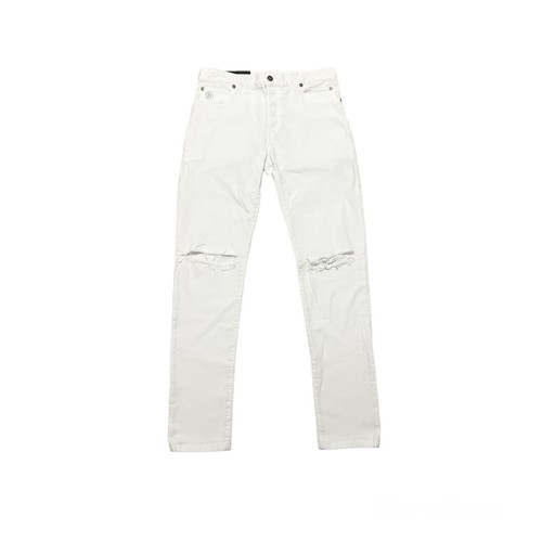 New Balmain White Distressed Skinny Jeans Men's Size 30 MSRP