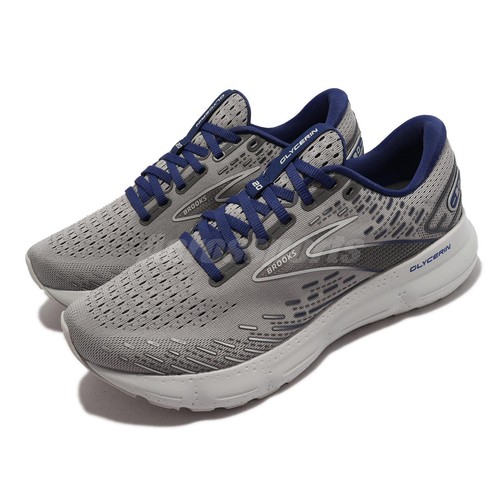 Мужские кроссовки Brooks Glycerin 20 Grey Blue White для бега 1103821D-070