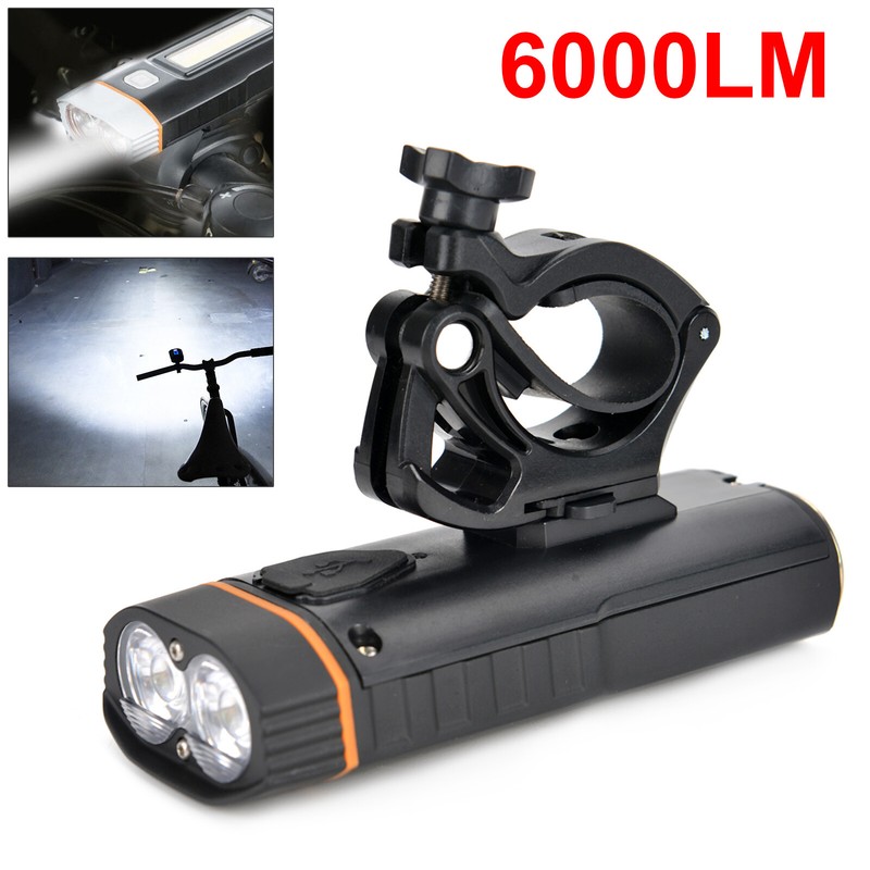 LED Fahrradlampen Set Fahrradbeleuchtung Fahrradlicht COB mit 18650 Akku USB