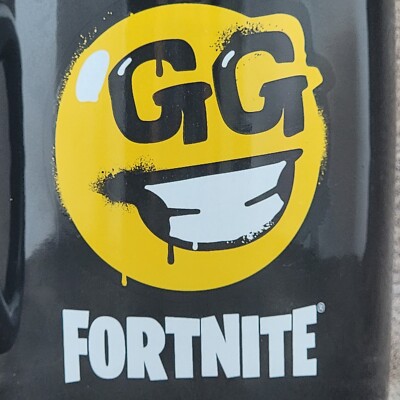 Spencers FORTNITE GG Emote Large Coffee Cup Mug Online Video Game Sportsmanship