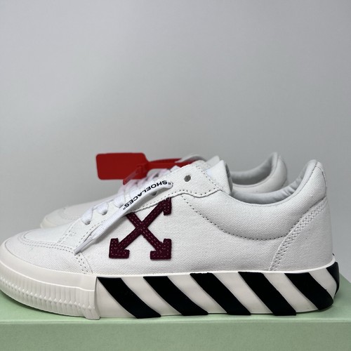 Pre-owned Off-white Low Vulcanized Women's Sneakers Size 39 Eu / 9 Us White Violet