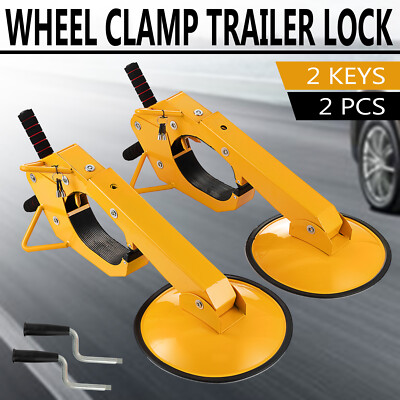 2PC Anti Theft Wheel Lock Clamp Boot Tire Claw Parking Car Truck Trailer RV Boat