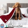 PetAmi Dog Blanket for Small Medium Dogs, Pet Bed Blanket Cat Puppy Kitten, Fleece Furniture Couch Cover Protector Sofa Car, Soft Sherpa Dog Throw Plush Reversible Washable, Mini 29x40 Maroon Red