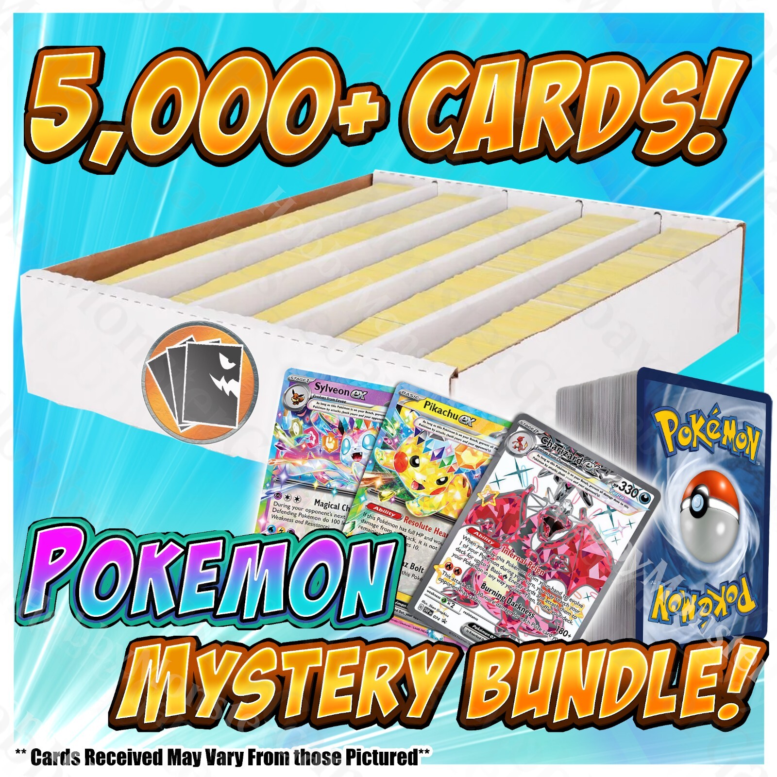 5000 Pokemon TCG Card Mega Pack Mystery Bundle -OMEGA 5000 Pokemon TCG Card Mega Pack Mystery Bundle -OMEGA