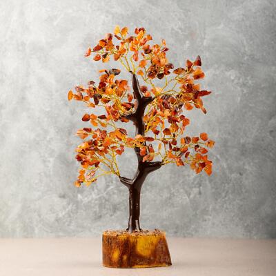 Carnelian Crystal Tree of Life, Healing Crystal Stone, Crystal Decor & Gift