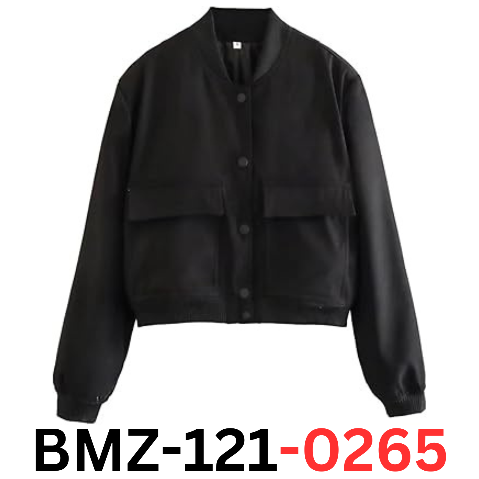 Glkaend Women's Cropped Classic Long Sleeve Lightweight Bomber Jacket, Black, M