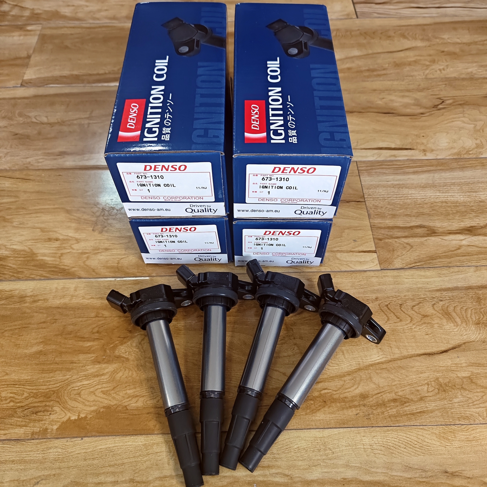 4Pcs Denso Ignition Coils For Toyota Corolla 1.8L 673-1310 90919