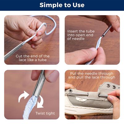 TOFL Leather Boat Shoe Lacing Kit | 45 inches | 1 Needle And 2 Strips [1 Pair]