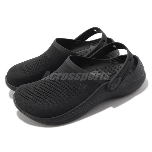 

Мужские повседневные сандалии унисекс без шнурков Crocs LiteRide 360 Clog Triple Black 206708-060, Черный, Literide 360 Clog