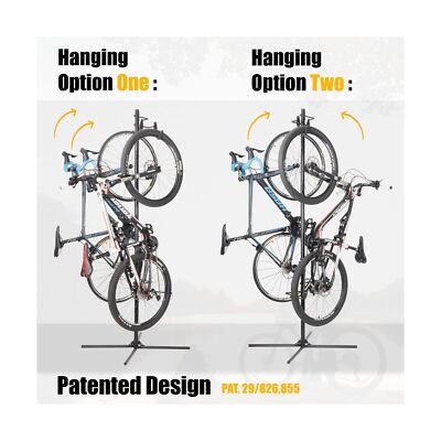 CyclingDeal 2-4 Bike Bicycle Vertical Hanger Parking Rack Gravity Floor Stora...