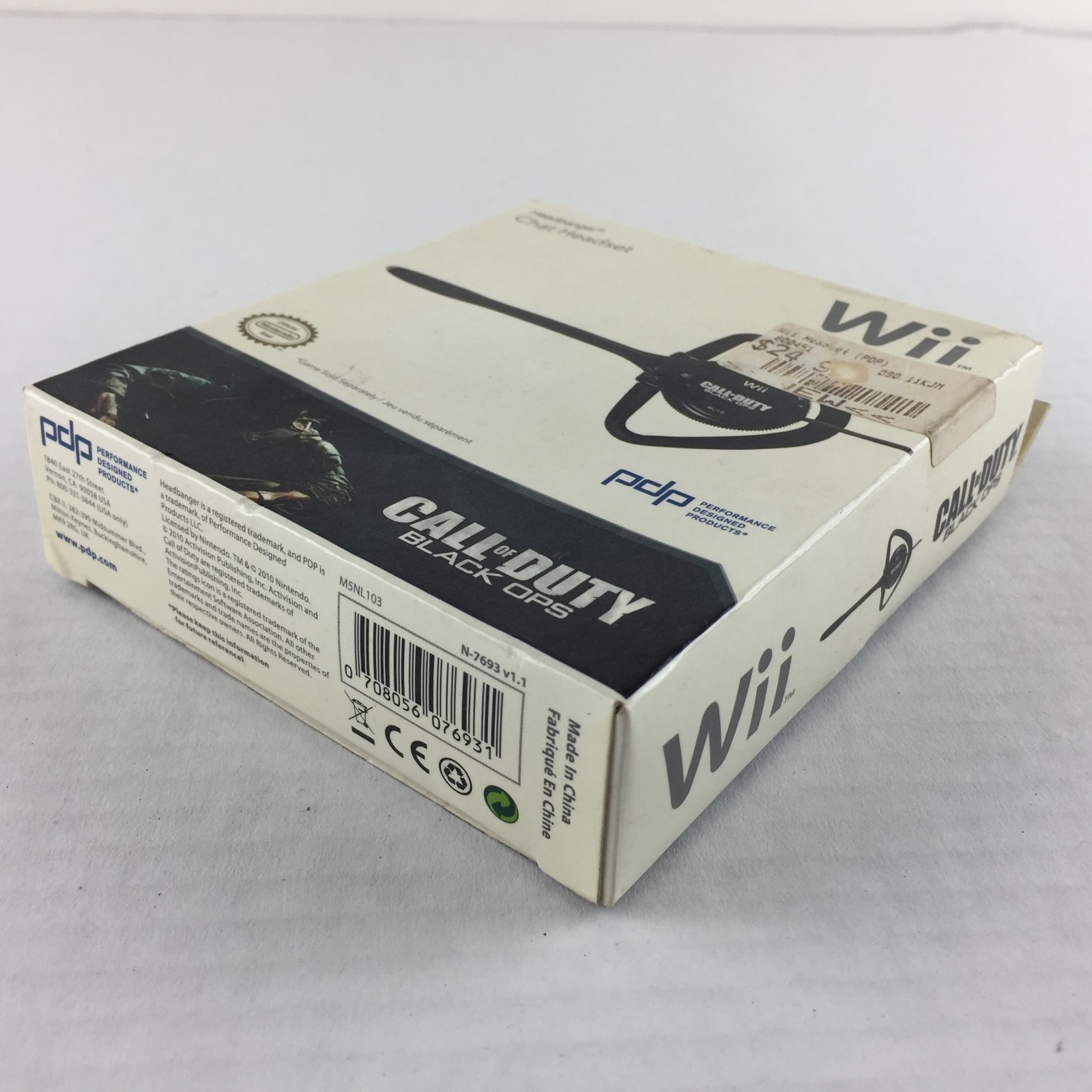 NIntendo Wii Call of Duty Black Ops Chat Headset COMPLETE IN BOX