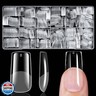 300pc Medium Square Nail Tips Medium Fake Nails Tips Square Acrylic Nails Tips Clear Press on Nails Soft Gel Nail Tips Full Cover False Nail Artificial Fingernail for Gel Nail Extensions