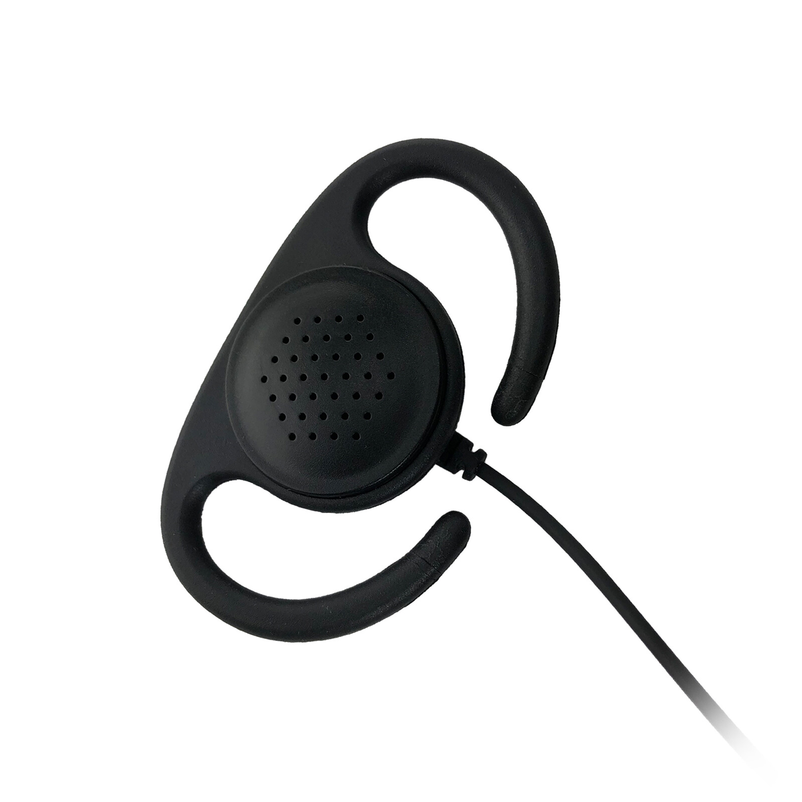 Split D-Ring Shape Earpiece Quick Release Male Adapter for Two Way Radio Headset